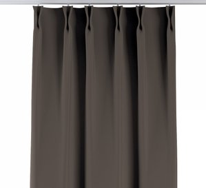 Vorhang mit flämischen 2-er Falten, braun, Blackout (verdunkelnd) (269-80)