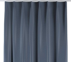 Vorhang mit flämischen 1-er Falten, dunkelblau, Blackout (verdunkelnd) (269-67)