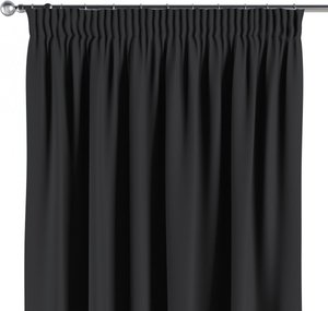 Vorhang mit Kräuselband, schwarz, Blackout (verdunkelnd) (269-99)