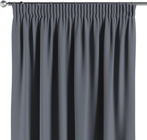 Vorhang mit Kräuselband, dunkelgrau, Blackout (verdunkelnd) (269-76)