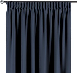Vorhang mit Kräuselband, dunkelblau, Blackout (verdunkelnd) (269-16)