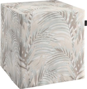 Bezug für Sitzwürfel, grau-beige, Bezug für Sitzwürfel 40 x 40 x 40 cm, Gardenia (142-14)