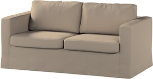 Bezug für Karlstad 2-Sitzer Sofa nicht ausklappbar, lang, grau-braun , Sofahusse, Karlstad 2-Sitzer, Cotton Panama (702-28)