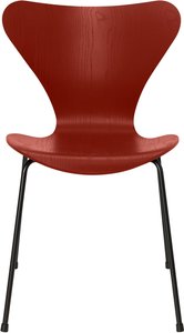 Fritz Hansen - Serie 7 Stuhl, schwarz / Esche venetian red gefärbt