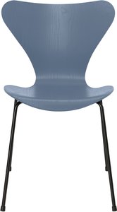 Fritz Hansen - Serie 7 Stuhl, schwarz / Esche dusk blue gefärbt