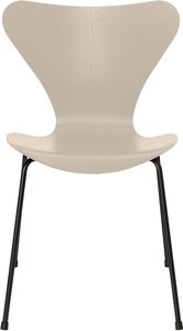 Fritz Hansen - Serie 7 Stuhl, schwarz / Esche light beige gefärbt