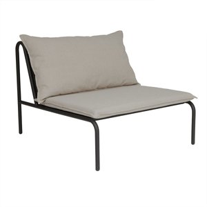 OYOY - Furi Outdoor Lounge Sessel, beige / schwarz