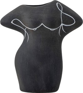 Bloomingville - Lulu Deko-Vase, H 16 cm, schwarz