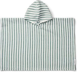 LIEWOOD - Paco Badeponcho, 3 - 4 Jahre, gestreift, peppermint / white