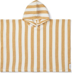 LIEWOOD - Paco Badeponcho, 3 - 4 Jahre, gestreift, white / yellow mellow