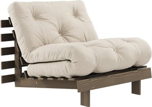 Karup Design - Roots Schlafsessel 90 cm, Kiefer carobbraun / beige (747)