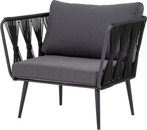 Bloomingville - Pavone Outdoor Lounge Sessel, schwarz