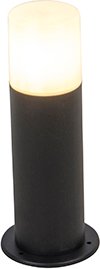 Stehende Außenlampe schwarz mit Opalschirm weiß 30 cm IP44 - Odense