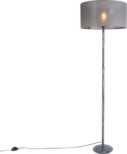 Stehlampe grau mit grauem Schirm 50 cm - Simplo