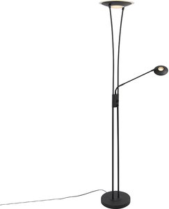 Moderne Stehlampe schwarz inkl. LED mit Lesearm - Ibiza