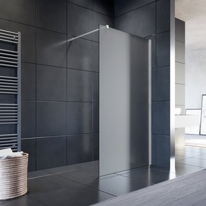 SONNI Walk In Dusche Duschabtrennung Duschwand Nano Vollsatiniert ESG-Glas Glasstärke 8/10mm Breite 80-160cm