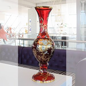 Bodenvase Art Queen 90,5 cm, Glas rot
