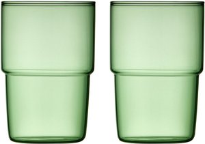 Lyngby Glas Trinkglas 2er-Set Torino grün
