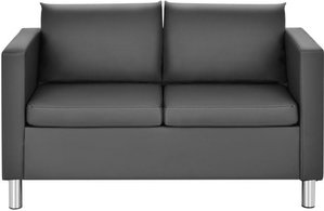 Coast Zweisitzer-Sofa - 120x60x62,5 cm - Leder - Grau