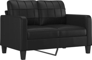 vidaXL-Zweisitzer-Sofa-120-cm-Leder-schwarz