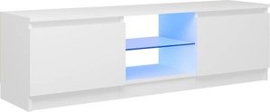 vidaXL - TV - Möbel - mit - LED - Beleuchtung - 120x30x35,5 - cm - weiß