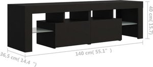 vidaXL - TV - Möbel - mit - LED - Beleuchtung - 140x36,5x40 - cm - schwarz