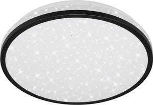 Briloner LED Bad-Deckenleuchte ACORUS BLACK, Kunststoff