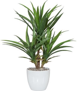 Zurbrüggen Kunstblume Yucca ca. 70cm im Keramiktopf, Kunststoff