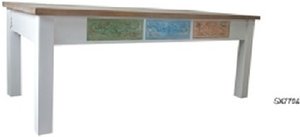 Esstisch Adlon mit 3 Schubladen Holz Mehrfarbig