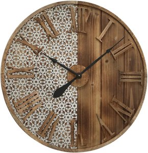 Wanduhr Abbey Uhr 70cm RÃ¶mische Ziffern Metall / Holz