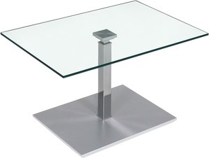 Couchtisch Beistelltisch Glas und Metall 60x90 cm