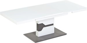 Tisch Couchtisch/Esstisch Glas und Metall 65x110 cm
