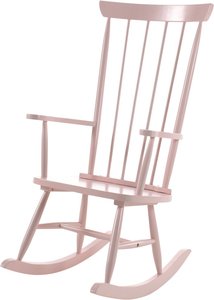 Rocking Chair Schaukelstuhl Gummibaum Rosa
