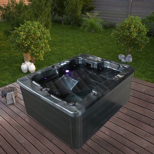 Home Deluxe Outdoor Whirlpool BLACK MARBLE PURE
