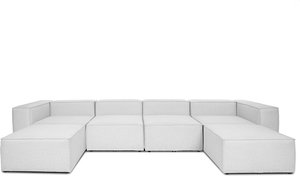 Home Deluxe Modulares Sofa VERONA - XXL Hellgrau