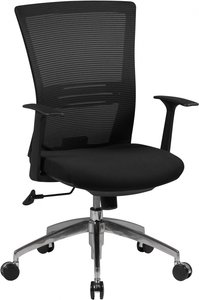 FineBuy Bürostuhl Stoffbezug Schreibtischstuhl Armlehne schwarz Chefsessel 120kg Drehstuhl Synchronmechanik X-XL