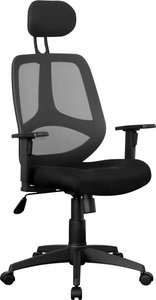 FineBuy Bürostuhl Chefsessel Schreibtischstuhl Drehstuhl Bürosessel mit Armlehnen & Kopfstütze 120 kg X-XL