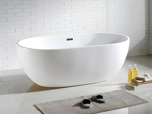 Freistehende Badewanne - 238 L - Weiß - NICA