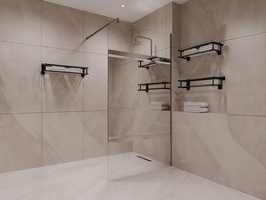 Duschwand mit Spiegeleffekt für begehbare Duschen - 120 x 200 cm - ZENADO