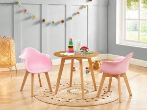 Kindertisch - MDF & Buche - Holzfarben - LOULOUNE