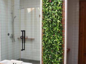 Wandpaneel aus Kunstpflanzen - 1 Pack: 3 m² - Grün - IKAZ