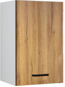 Küchenschrank - 1 Oberschrank - 1 Tür- Holzfarben & Schwarz - TRATTORIA