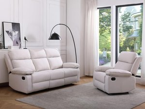 Relaxsofa 3-Sitzer - Stoff - Beige - LANA