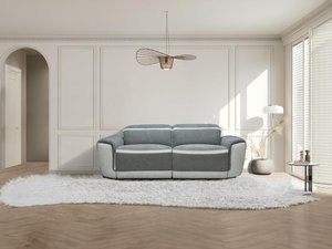 Relaxsofa elektrisch 3-Sitzer - Stoff - Dunkelgrau - ORIETTO