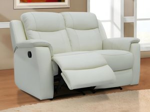 Relaxsofa Leder 2-Sitzer - Elfenbein-Weiß - EVASION