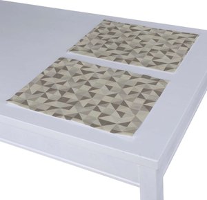 Tischset 2 Stck., silbern-braun, 30 × 40 cm, SALE (142-85)