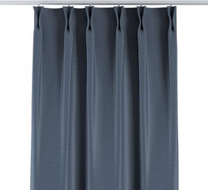 Vorhang mit flämischen 2-er Falten, dunkelblau, 70x280cm, Blackout (verdunkelnd) (269-67)