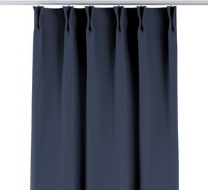 Vorhang mit flämischen 2-er Falten, dunkelblau, 70x280cm, Blackout (verdunkelnd) (269-16)