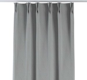 Vorhang mit flämischen 2-er Falten, grau, 70x280cm, Blackout (verdunkelnd) (269-19)