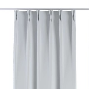 Vorhang mit flämischen 2-er Falten, weiß-grau, 70x280cm, Blackout 300 cm (269-05)